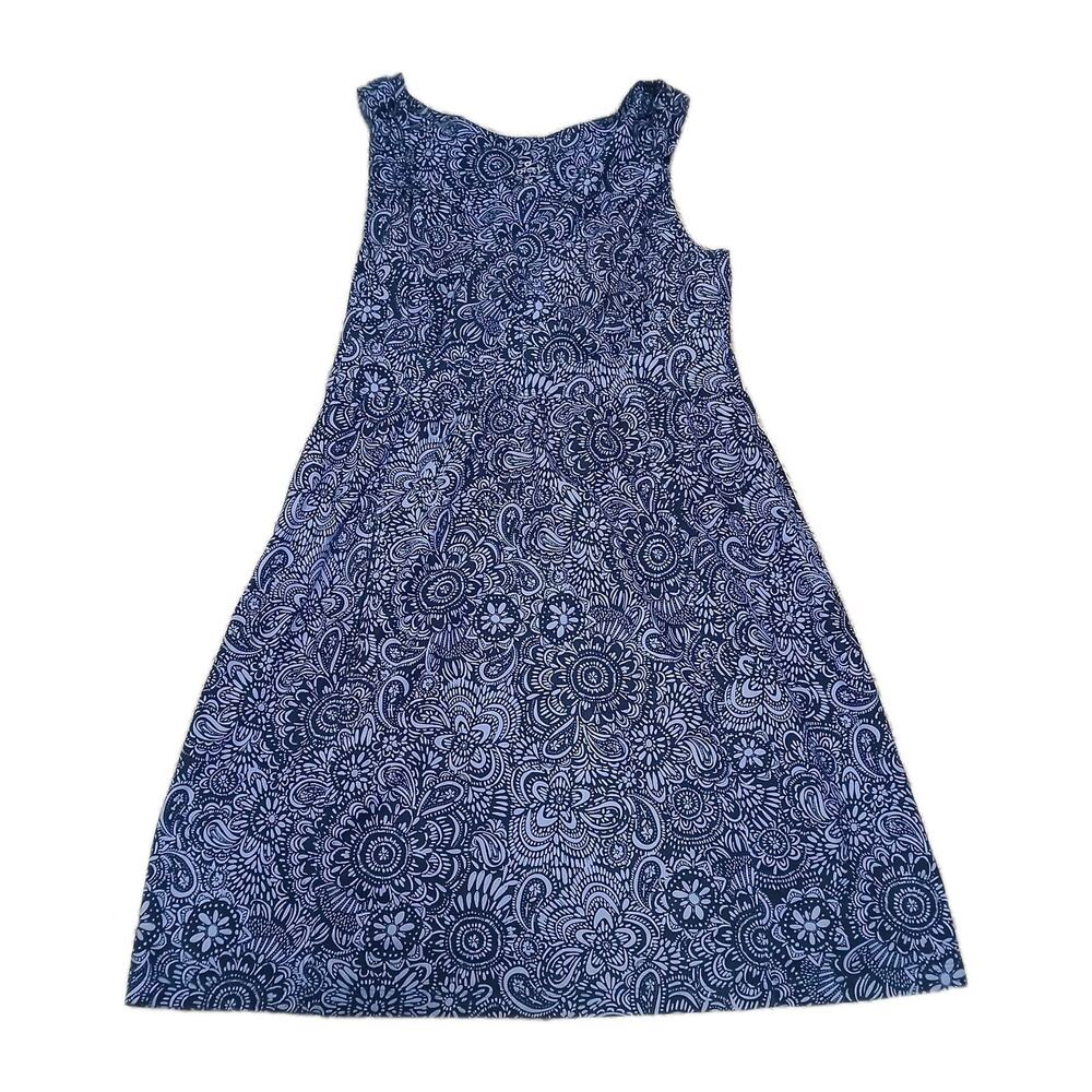 Athleta Nearly Knotical Nautical‎ Paisley Dress Womens Size 8P Purple Stretch